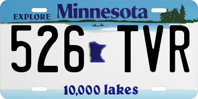 MN license plate 526TVR