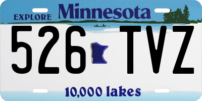 MN license plate 526TVZ
