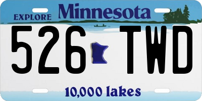 MN license plate 526TWD