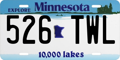 MN license plate 526TWL