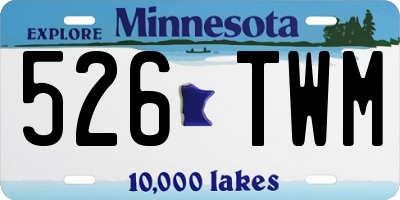 MN license plate 526TWM