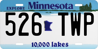 MN license plate 526TWP