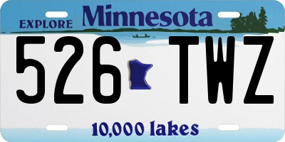 MN license plate 526TWZ