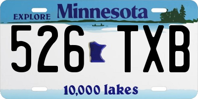 MN license plate 526TXB