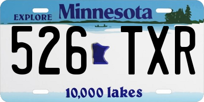 MN license plate 526TXR