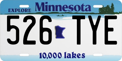 MN license plate 526TYE