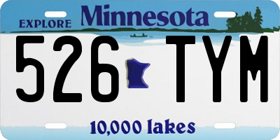 MN license plate 526TYM
