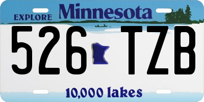 MN license plate 526TZB