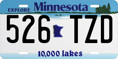 MN license plate 526TZD