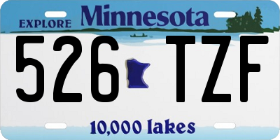 MN license plate 526TZF