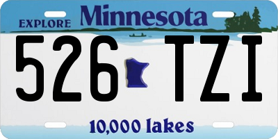 MN license plate 526TZI