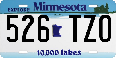 MN license plate 526TZO
