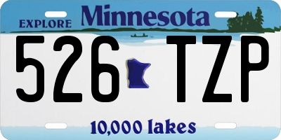 MN license plate 526TZP