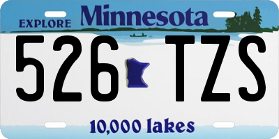 MN license plate 526TZS