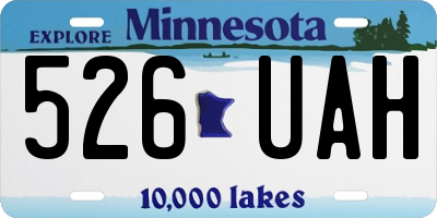 MN license plate 526UAH