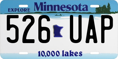 MN license plate 526UAP
