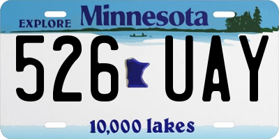 MN license plate 526UAY