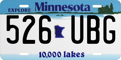 MN license plate 526UBG