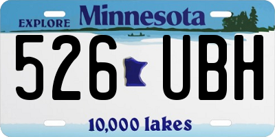 MN license plate 526UBH