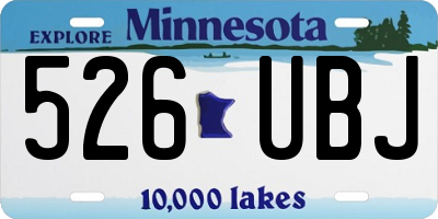 MN license plate 526UBJ