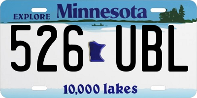 MN license plate 526UBL