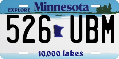 MN license plate 526UBM
