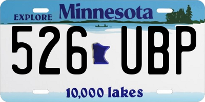 MN license plate 526UBP