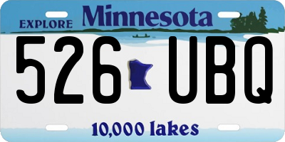 MN license plate 526UBQ