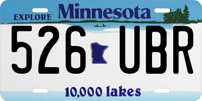 MN license plate 526UBR