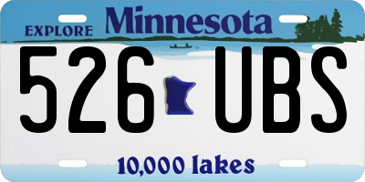 MN license plate 526UBS