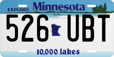 MN license plate 526UBT