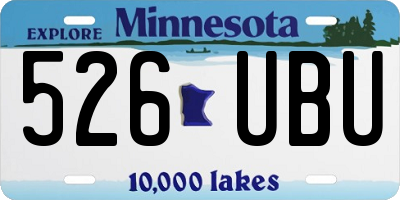 MN license plate 526UBU