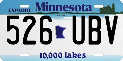 MN license plate 526UBV