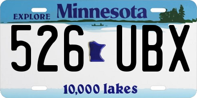 MN license plate 526UBX