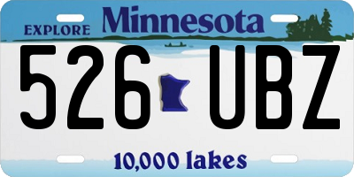 MN license plate 526UBZ