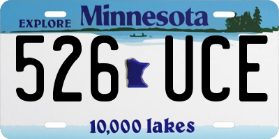 MN license plate 526UCE