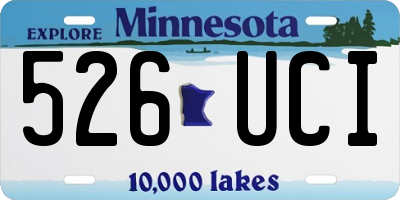 MN license plate 526UCI