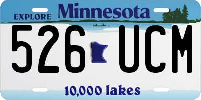 MN license plate 526UCM