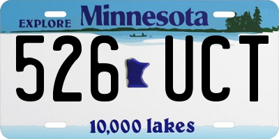 MN license plate 526UCT