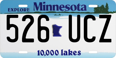 MN license plate 526UCZ