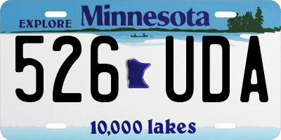 MN license plate 526UDA