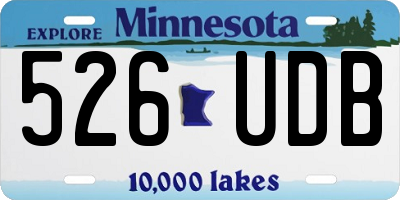 MN license plate 526UDB