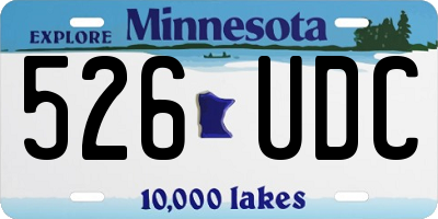 MN license plate 526UDC