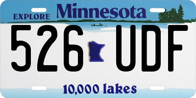 MN license plate 526UDF