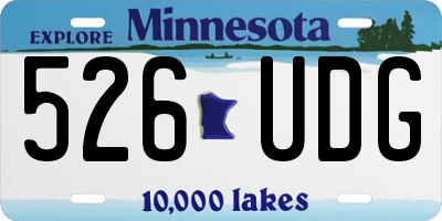 MN license plate 526UDG