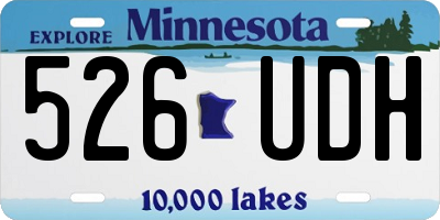 MN license plate 526UDH