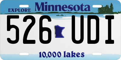 MN license plate 526UDI