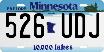 MN license plate 526UDJ