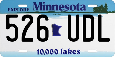 MN license plate 526UDL