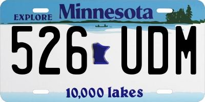 MN license plate 526UDM